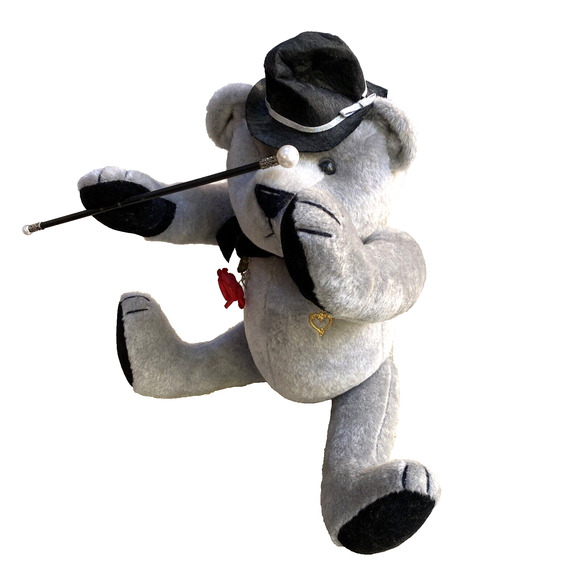 Handmade BALLARD BAINES BEAR CO Dorian Gray Bear Plush Jointed Posable 1990's - Picture 3 of 11